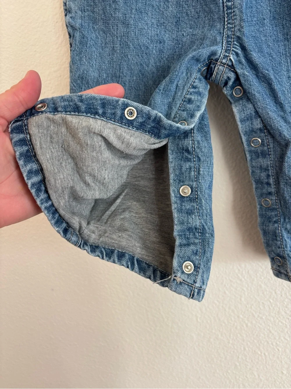 The Children’s Place vintage denim lined overalls size 12 months